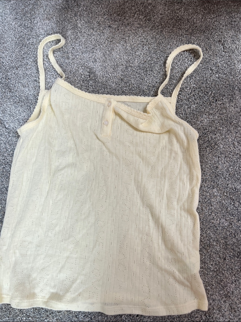 aerie Cream Knit Spaghetti Strap Tank
